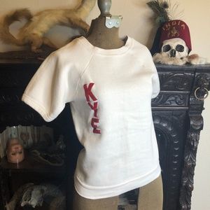 Vintage Cheerleader Sweater Tee KYE initials